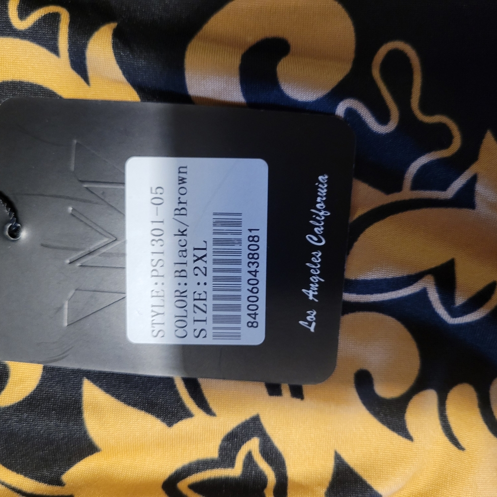 White Mark Women's Top - Black and Gold - Picture 4 of 6